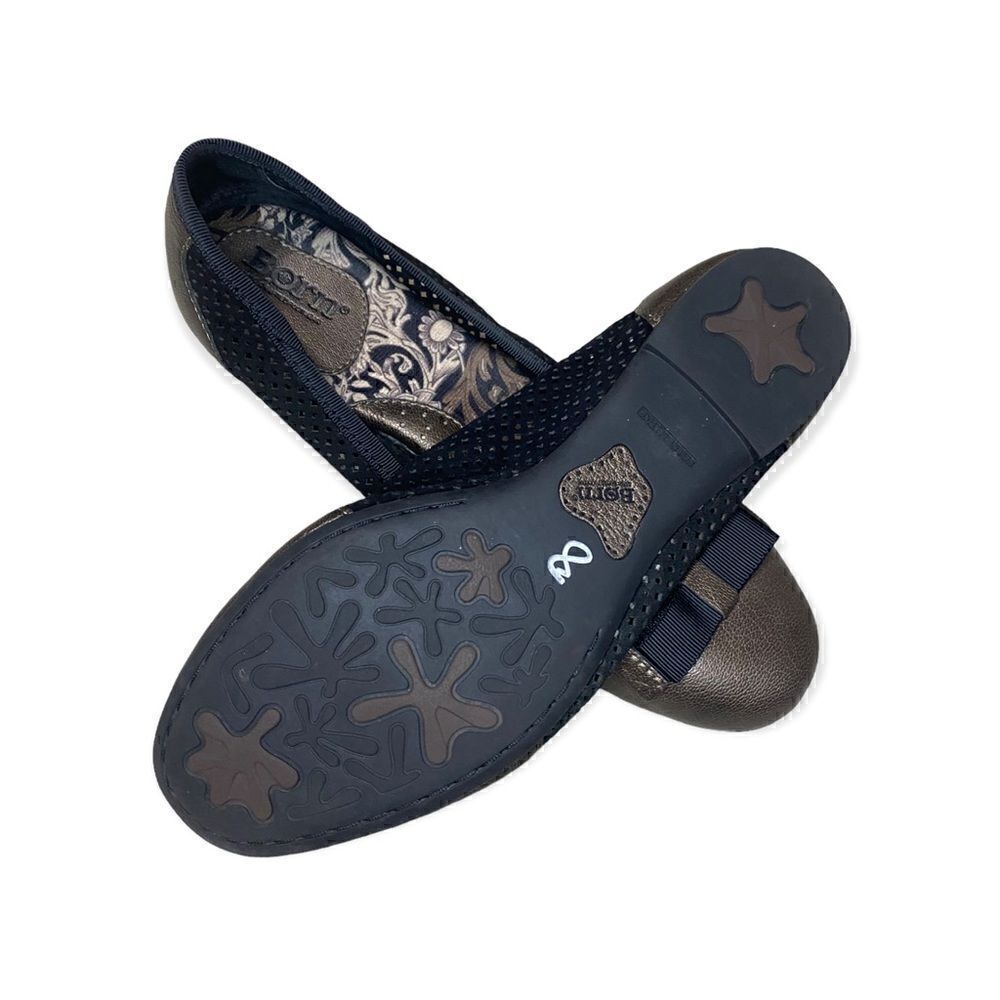 BORN Mardea Leather Flats in Black/Bronze - Picture 4 of 5